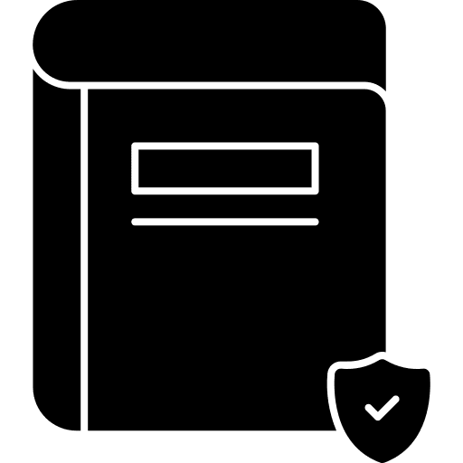 Study study closed book shield icon