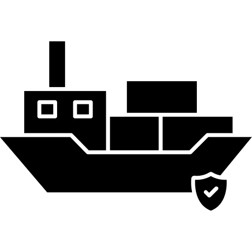 Cargo ship cargo ship transportation shield icon Cargo ship cargo ship transportation shield icon
