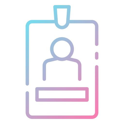 Id card pass travel person icon
