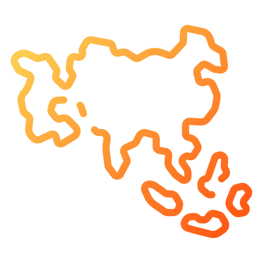 Asia geography continents nation icon
