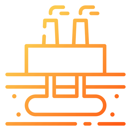 Geothermal energy industry factory icon Geothermal energy industry factory icon