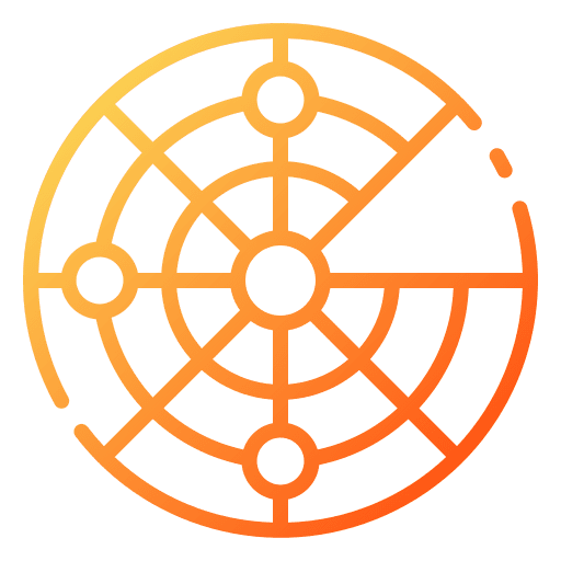 Radar area proximity position icon Radar area proximity position icon
