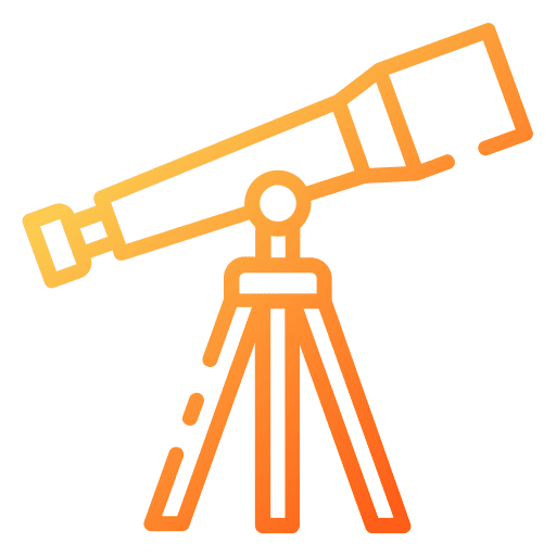 Telescope astronomy space education icon Telescope astronomy space education icon