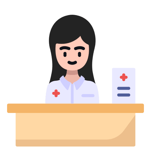 Counter healthcare and medical pharmacist user icon Counter healthcare and medical pharmacist user icon
