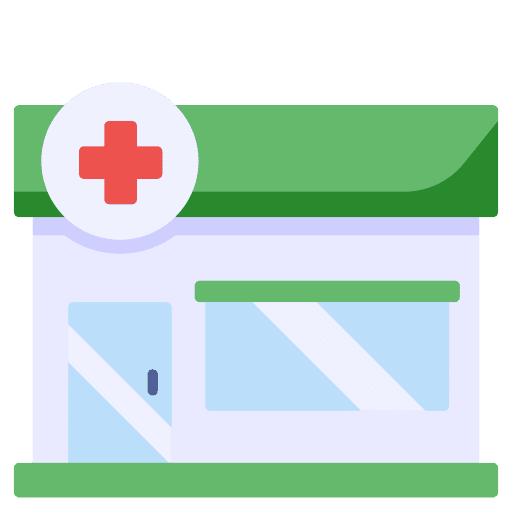 Pharmacy dispensary drugstore criss cross icon