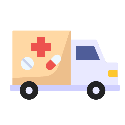 Truck delivery truck transport medical icon