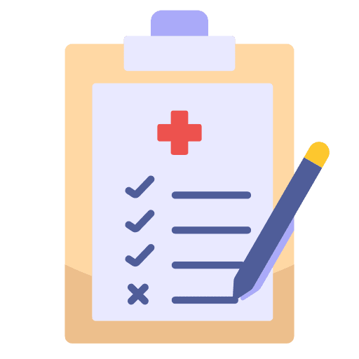 Clipboard checklist inscription health icon Clipboard checklist inscription health icon