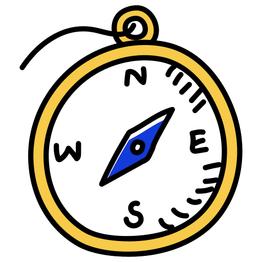 Compass travel compass direction icon