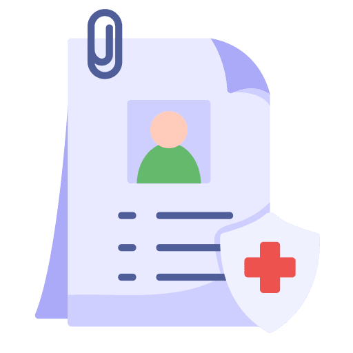 Insurance files and folders hospital health icon Insurance files and folders hospital health icon
