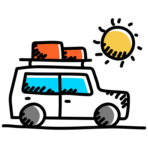 Road trip transportation car vehicle icon