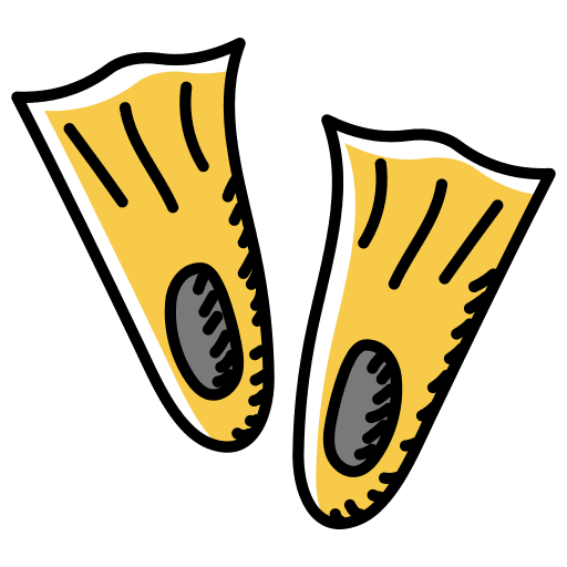 Flippers fins diving sports and competition icon Flippers fins diving sports and competition icon