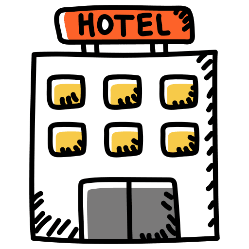 Hotel trip buildings resort icon Hotel trip buildings resort icon