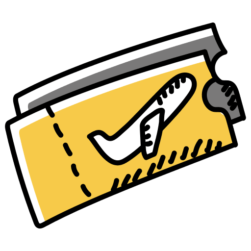 Plane ticket passage airplane ticket airfare icon