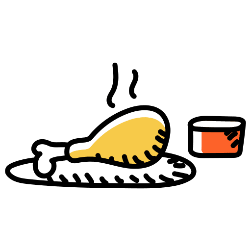 Chicken leg chicken leg food and restaurant meat icon Chicken leg chicken leg food and restaurant meat icon