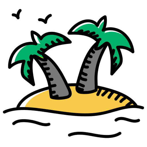 Island nature palm tree island icon Island nature palm tree island icon