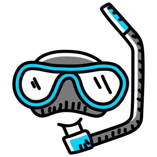 Scuba snorkel diving goggles sports and competition icon Scuba snorkel diving goggles sports and competition icon