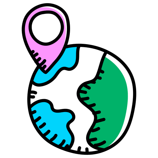 World map placeholder region gps icon World map placeholder region gps icon