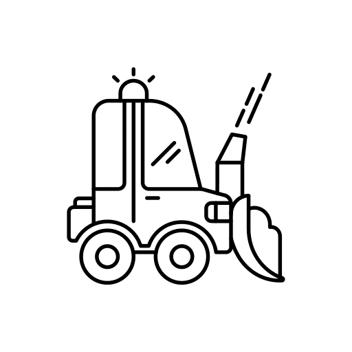 Snowplow transport winter service icon