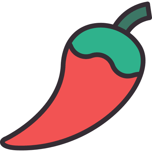 Chilli vegan food and restaurant healthy food icon Chilli vegan food and restaurant healthy food icon