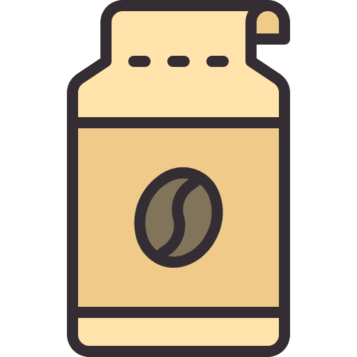 Coffee pack coffee seed food and restaurant coffee bag icon Coffee pack coffee seed food and restaurant coffee bag icon