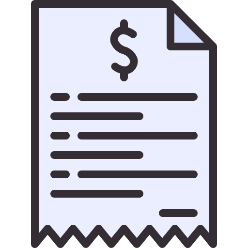 Invoice dollar payment ticket icon Invoice dollar payment ticket icon
