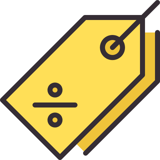 Price tag percentage discount label icon Price tag percentage discount label icon