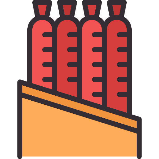 Sausage bbq fast food junk food icon Sausage bbq fast food junk food icon