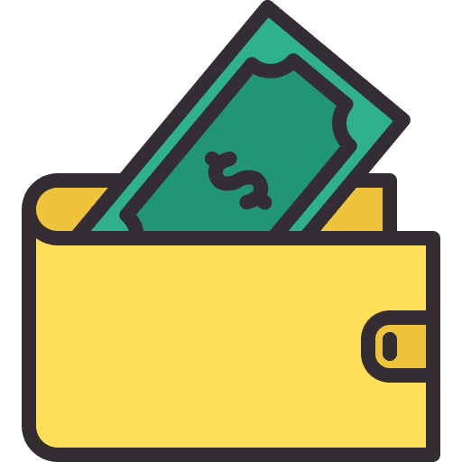 Wallet money notes billfold icon Wallet money notes billfold icon