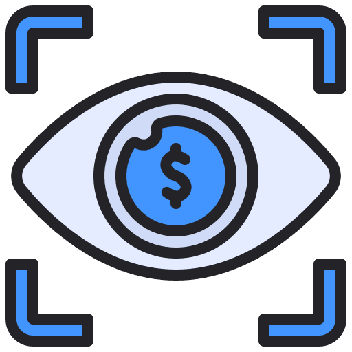 Eye vision target business and finance icon Eye vision target business and finance icon