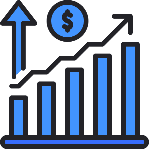 Increase income dollar revenue icon Increase income dollar revenue icon