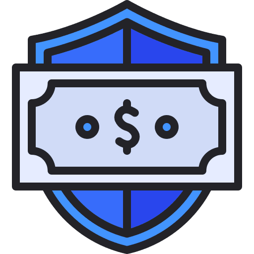 Insurance secure payment security dollar icon Insurance secure payment security dollar icon