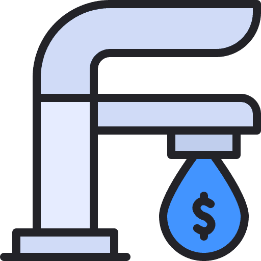 Liquidity tap business and finance faucet icon Liquidity tap business and finance faucet icon