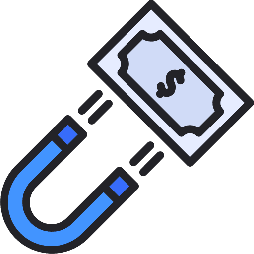 Magnet dollar business and finance finance icon Magnet dollar business and finance finance icon