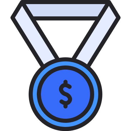 Medal money dollar business and finance icon Medal money dollar business and finance icon