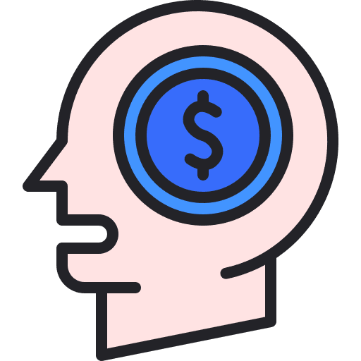 Mindset dollar attitude user icon Mindset dollar attitude user icon