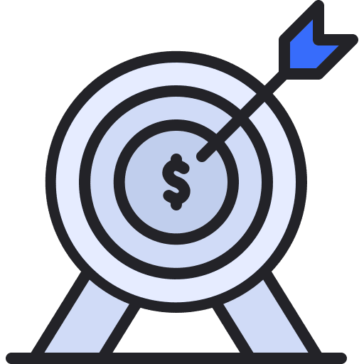 Target target dollar symbol aim icon Target target dollar symbol aim icon
