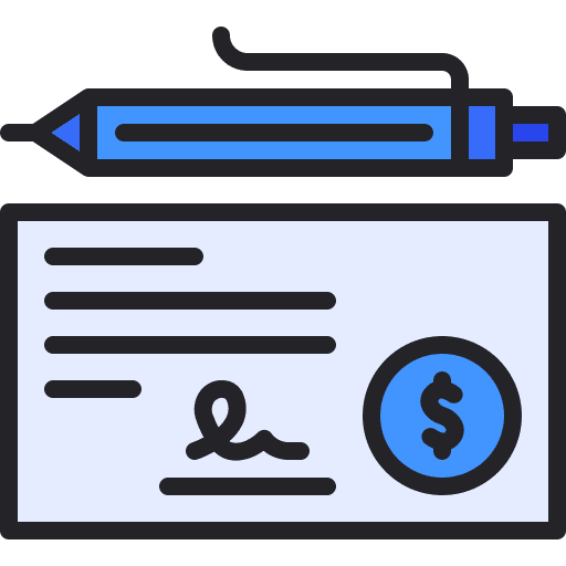 Bank check bank check payment cheque icon Bank check bank check payment cheque icon