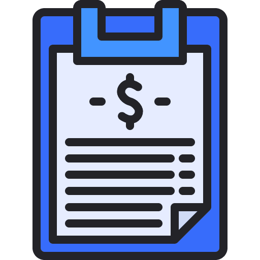 Clipboard dollar business and finance contract icon Clipboard dollar business and finance contract icon