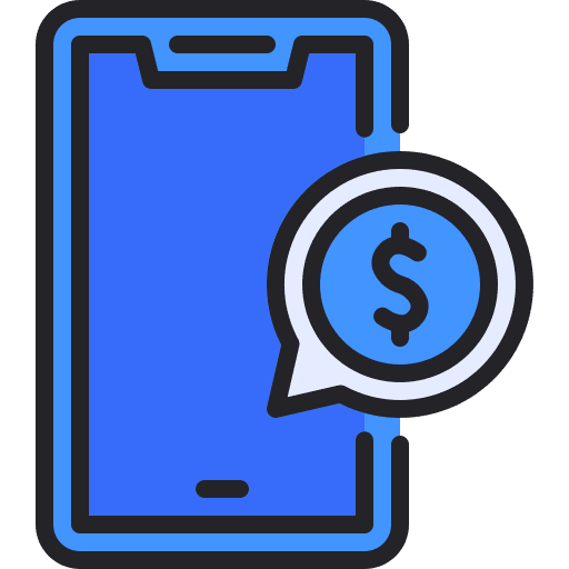 Smartphone business and finance mobile banking smartphone icon Smartphone business and finance mobile banking smartphone icon