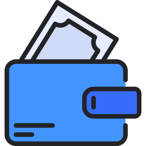 Wallet banknote cash business and finance icon Wallet banknote cash business and finance icon