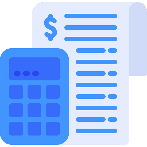Financial marketing dollar symbol calculator icon