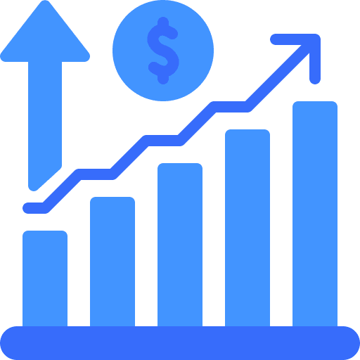 Increase business and finance graph increase icon