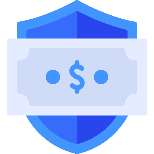 Insurance money dollar security icon