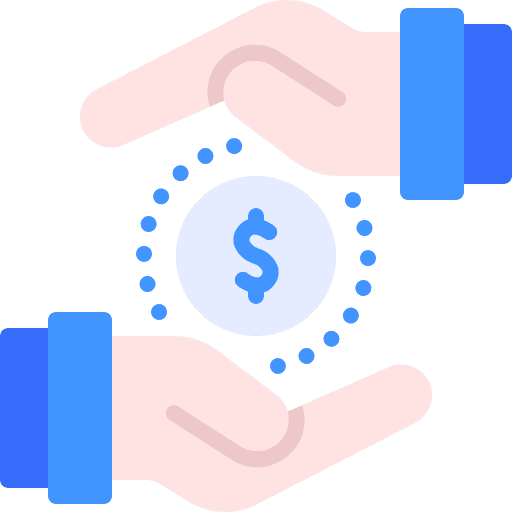 Payment hands money business and finance icon
