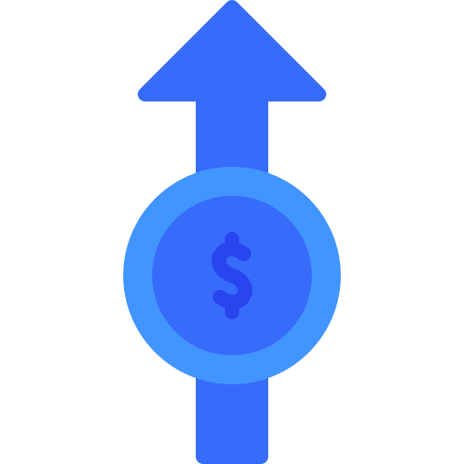 Profit increase dollar banking icon Profit increase dollar banking icon