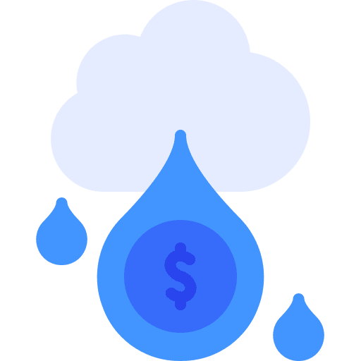 Cloud cloud coin rain icon Cloud cloud coin rain icon