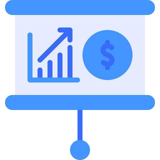 Presentation statistics growth bar chart icon Presentation statistics growth bar chart icon