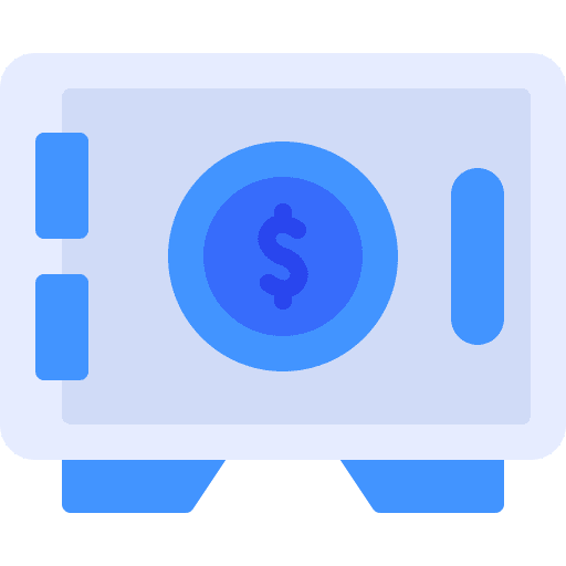 Safe box savings secure dollar icon Safe box savings secure dollar icon