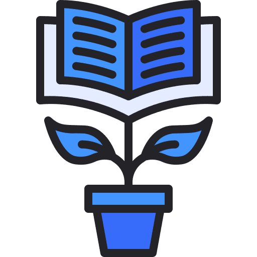 Open book growing knowledge open book leaves icon Open book growing knowledge open book leaves icon