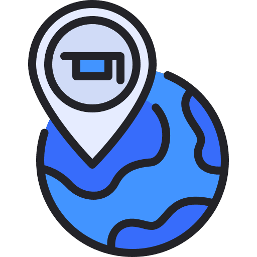 Pin online course maps and location online learning icon Pin online course maps and location online learning icon